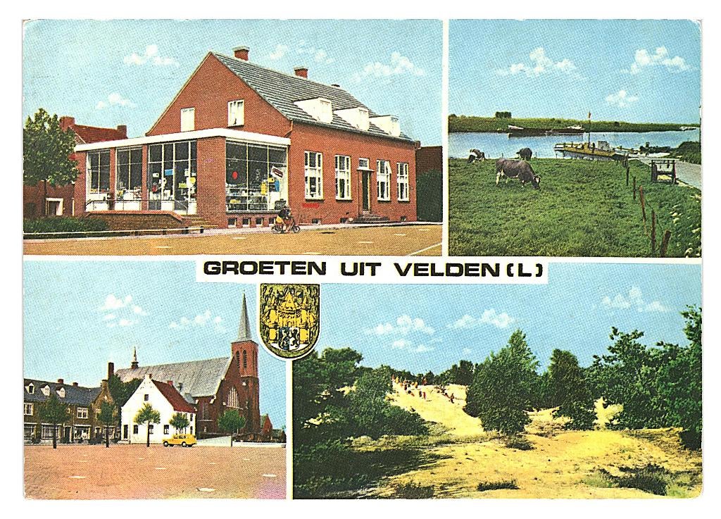 802272 Velden 1972 Limburg Gelopen met Postzegel, Verzamelen, Ophalen of Verzenden, 1960 tot 1980, Gelopen, Limburg