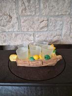 Vintage Limoncello set met glaasjes, Ophalen of Verzenden, Glas, Overige stijlen
