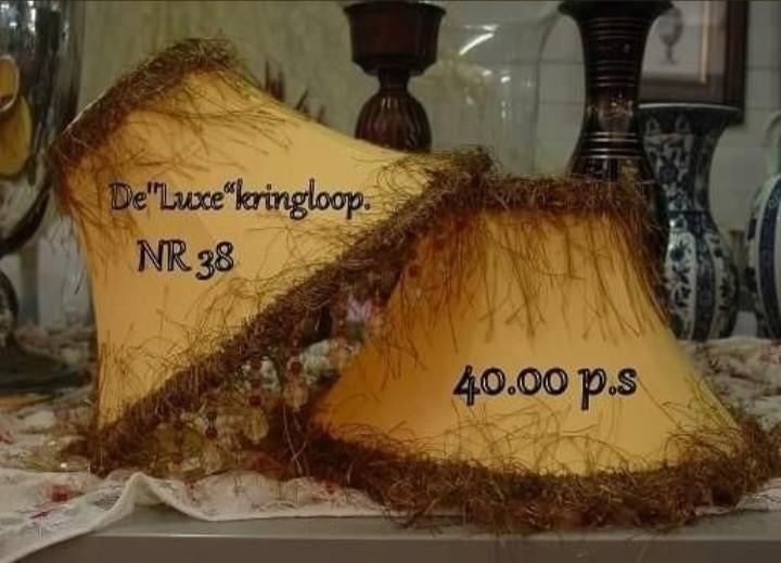 Barok lampen kappen 40 p.s nog 2 x, Ophalen of Verzenden, Zo goed als nieuw, Rechthoekig, Minder dan 25 cm