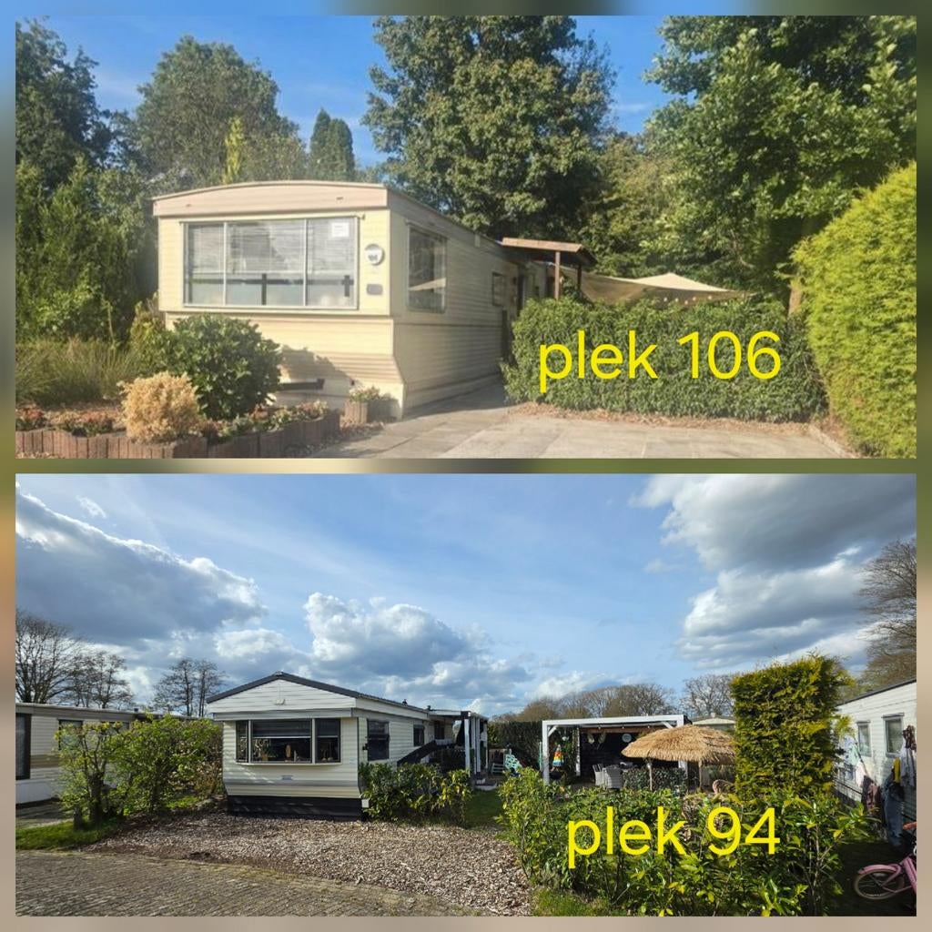 Te koop: 2 stacaravans op Camping ’t Veenmeer in Tynaarlo, Caravans en Kamperen, Stacaravans, tot en met 6, Ophalen