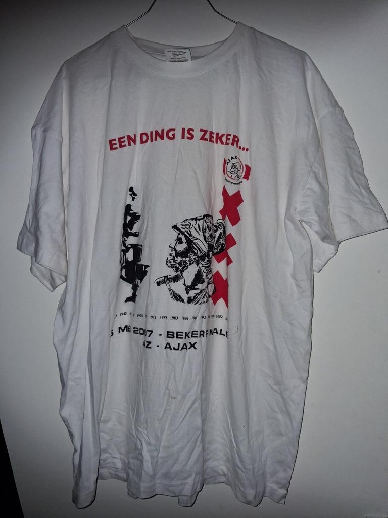 Ajax Bekerfinale 2007 T-shirt - XL, Info@bc-collection.com, B&C, Verzenden, Wit