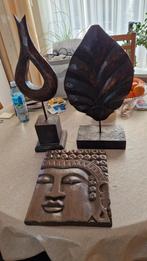 houten woondecoratie boedha azie, Huis en Inrichting, Woonaccessoires | Boeddhabeelden, Ophalen of Verzenden, Zo goed als nieuw
