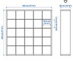 IKEA KALLAX kast wit 5x5 vakken, Ophalen, 150 tot 200 cm, Zo goed als nieuw, 25 tot 50 cm