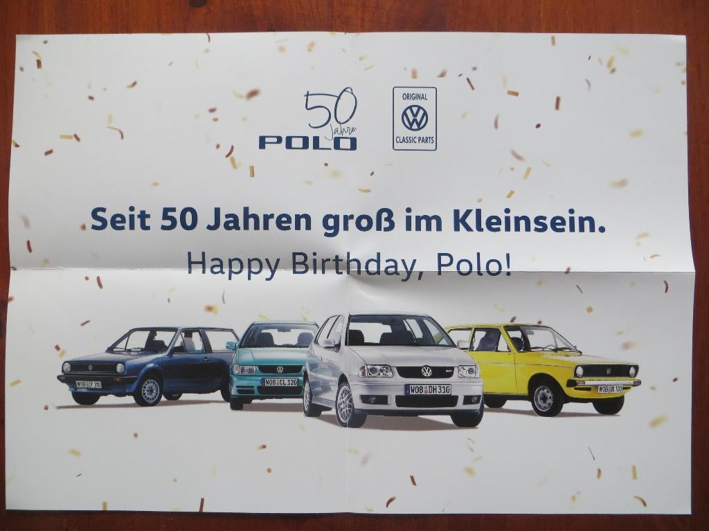 Volkswagen Polo 50 Jahre. So klein, so großartig., Ophalen of Verzenden, Nieuw, Volkswagen