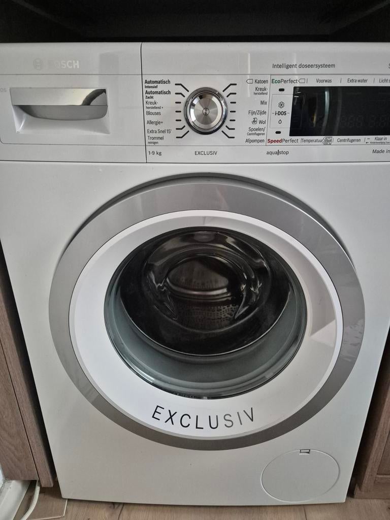 Bosch wasmachine 9 kg met i-DOS, Ophalen, 1200 tot 1600 toeren, Gebruikt, 8 tot 10 kg