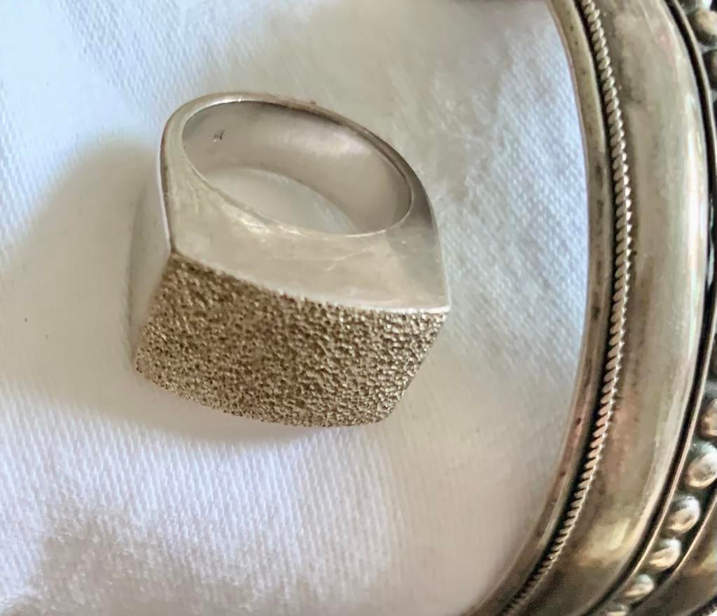 ZILVEREN RING RINGEN SIERADEN ZILVER, Gebruikt, Ophalen of Verzenden, 17 tot 18, Dame