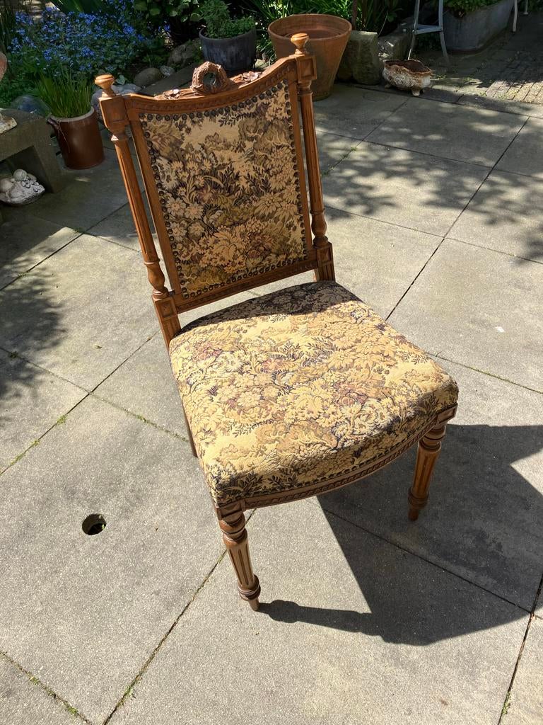 Antieke Kasteel Stoel - Rijkelijk Versierd Houtsnijwerk, Antiek en Kunst, Antiek | Meubels | Stoelen en Banken, Ophalen