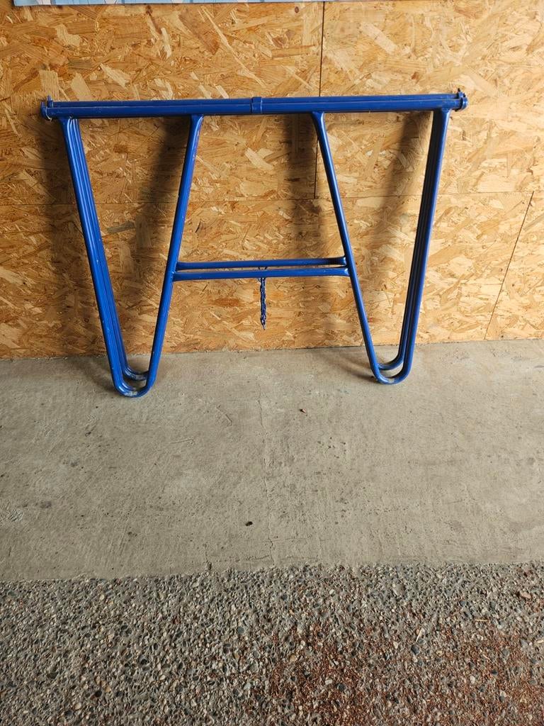 2 stevige blauwe schragen, Ophalen, Gebruikt