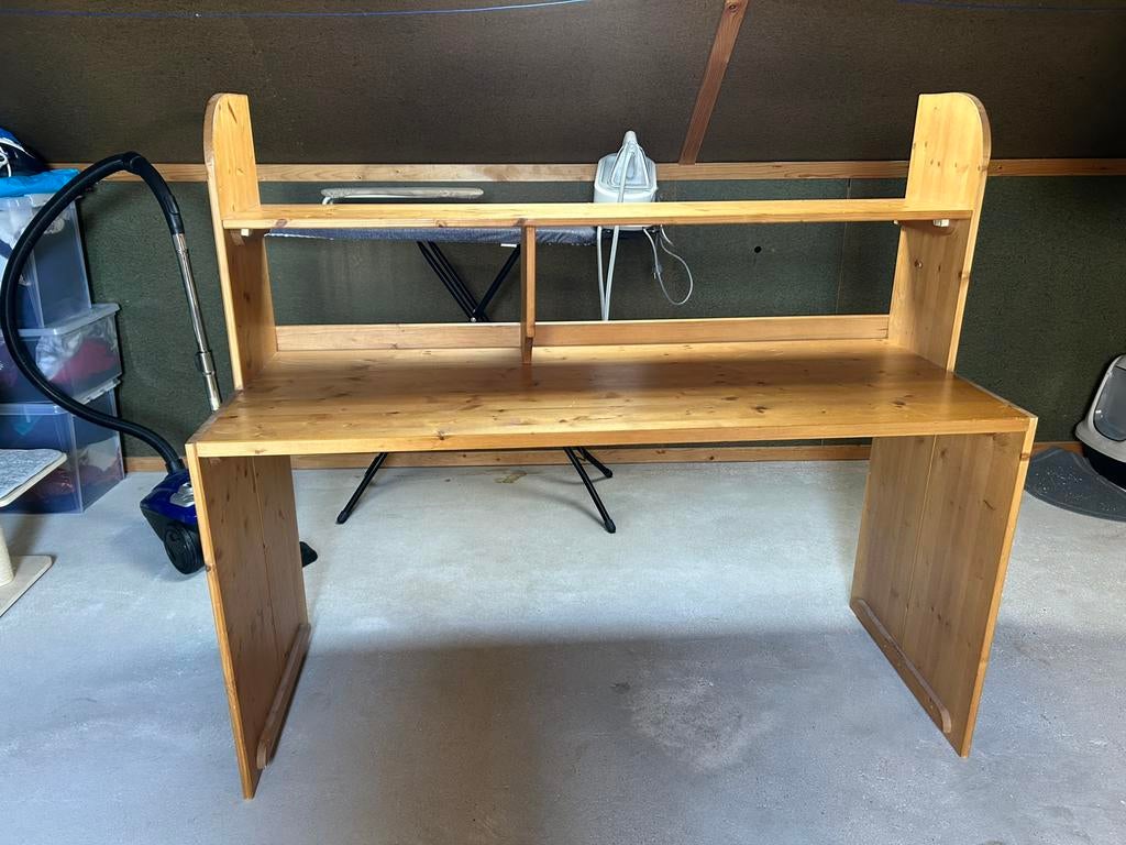 Massief houten bureau, Ophalen, Gebruikt