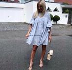 Zara exclusive jurk dames katoen geborduurd zomer jurk L 40, Paars, Maat 42/44 (L), Nieuw, Ophalen of Verzenden