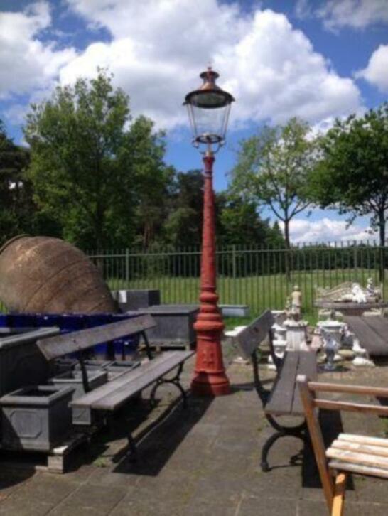 Lantaarnpaal / tuinverlichting / koperen kap te koop., Tuin en Terras, Buitenverlichting, Nieuw, Staande lamp, IJzer, Ophalen
