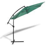 909 outdoor zweefparasol groen 300cm verstelbaar, Ophalen of Verzenden
