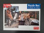 Legpuzzel 2 x 1000 stukjes. Onderwerp paarden en poema, Ophalen of Verzenden, 500 t/m 1500 stukjes, Zo goed als nieuw, Legpuzzel