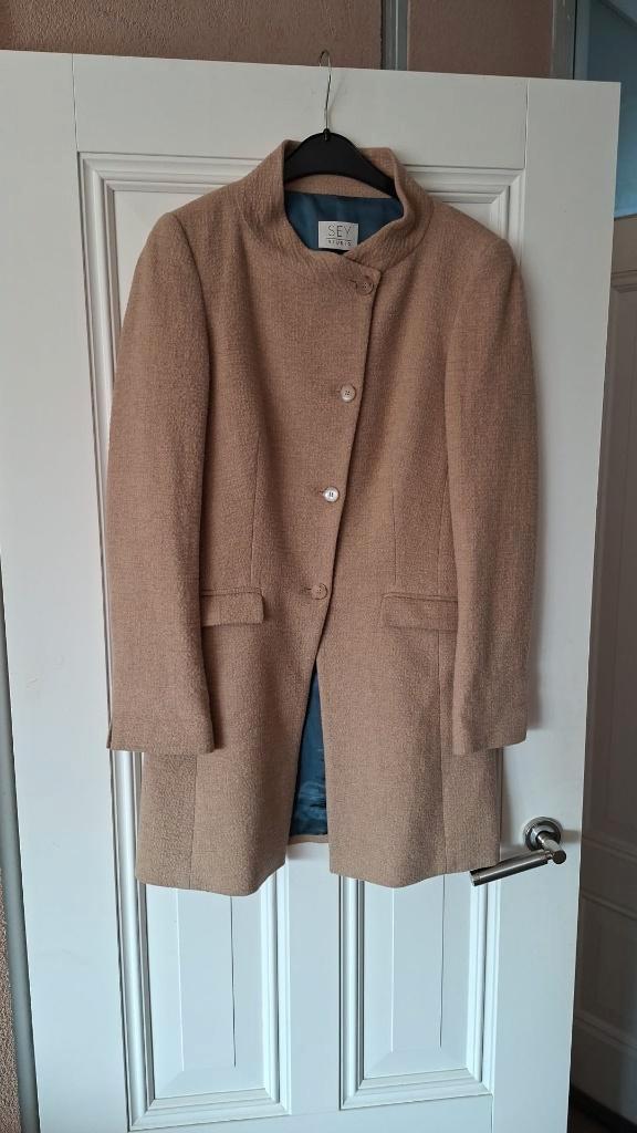 Sey Studio jas 36, Kleding | Dames, Jassen | Zomer, Zo goed als nieuw, Maat 36 (S), Beige, Ophalen of Verzenden