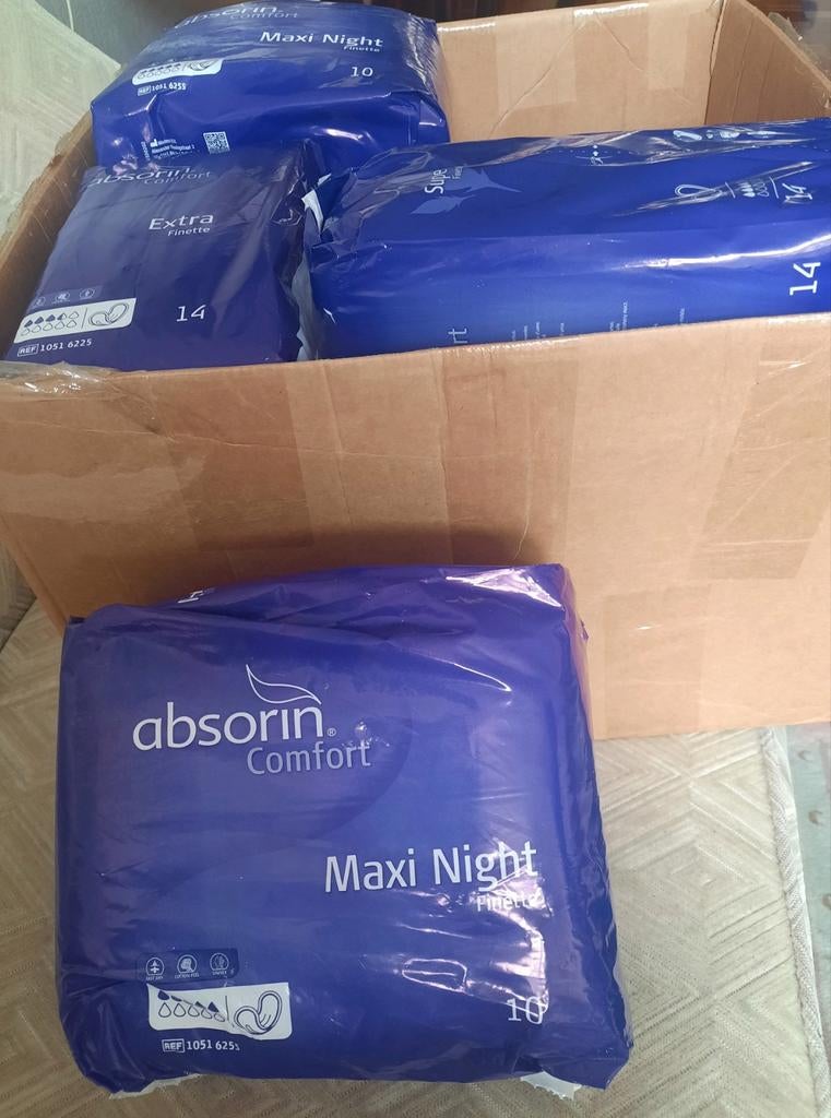 6 pakken nachtverband van Absorin., Ophalen of Verzenden, Nieuw