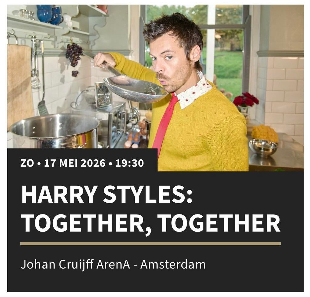 Drie tickets (vak 126, rij 5) Harry Styles - 17 mei, Tickets en Kaartjes, Beurzen, Drie personen of meer, Mei