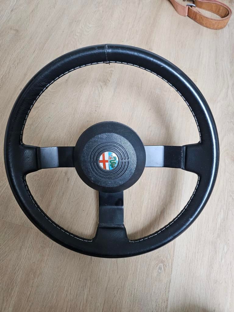 Klassiek Leren Driespaaks Stuur voor Alfa Romeo 38cm, Auto-onderdelen, Ophalen, Alfa Romeo