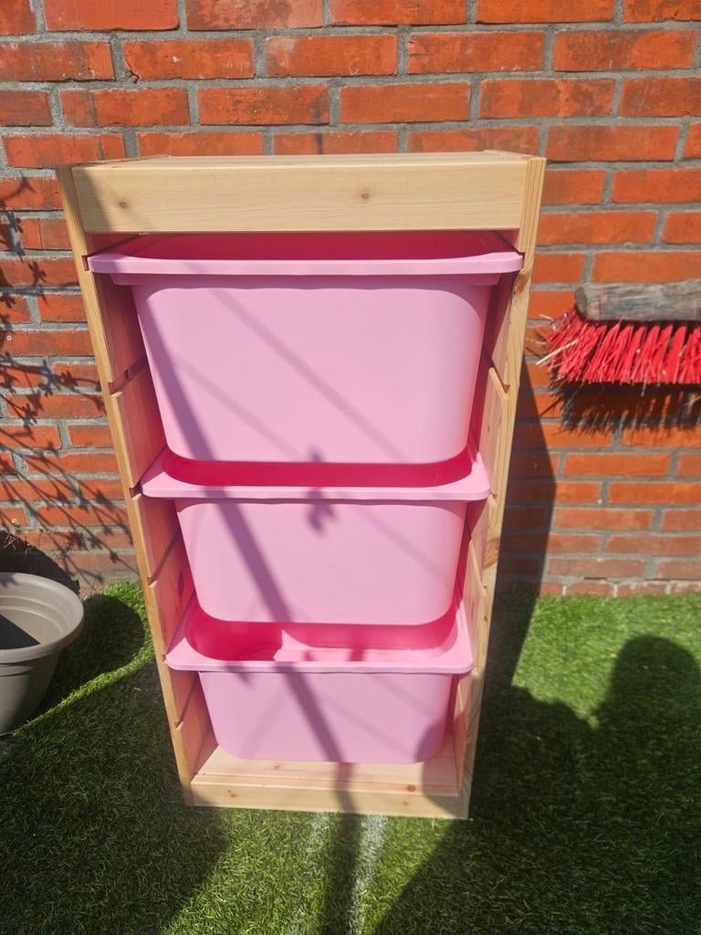IKEA TROFAST Opbergcombinatie met roze bakken, Ophalen, Zo goed als nieuw, Kast