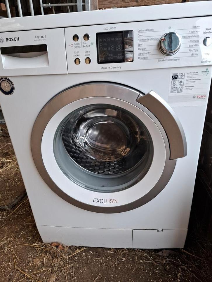 Bosch Wasmachine, Witgoed en Apparatuur, Wasmachines, Gebruikt, Voorlader, 8 tot 10 kg, 85 tot 90 cm, 1600 toeren of meer, Ophalen