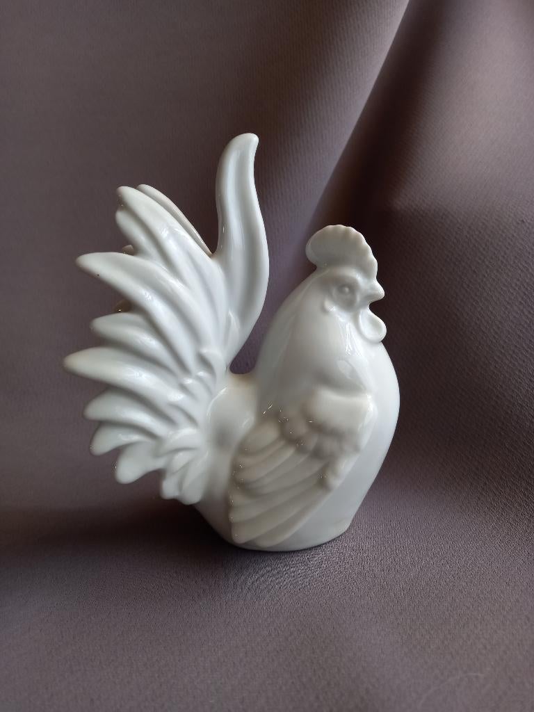 Mooi witte haan beeld, Verzamelen, Beelden en Beeldjes, Ophalen of Verzenden, Zo goed als nieuw, Dier
