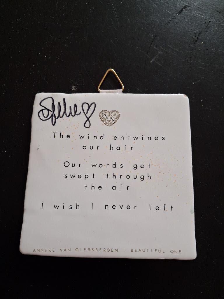 Wanddecoratie met tekst Anneke van Giersbergen, Huis en Inrichting, Woonaccessoires | Overige, Ophalen of Verzenden