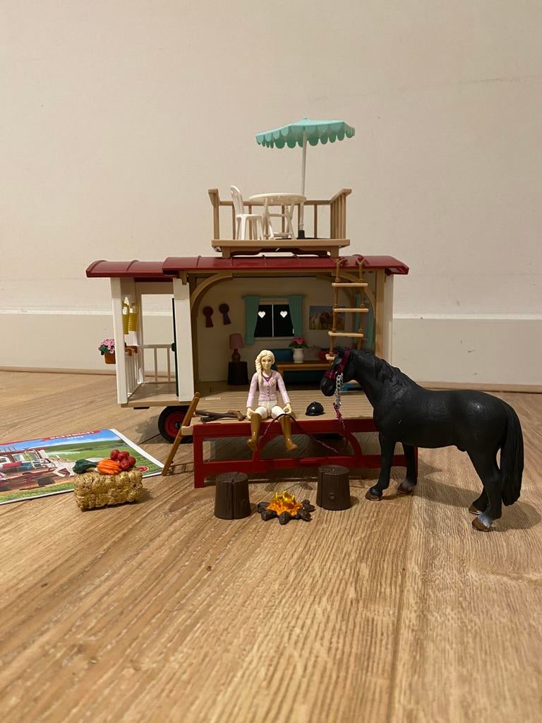 Schleich HORSE CLUB woonwagen, Antiek en Kunst, Ophalen of Verzenden