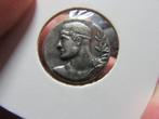 Zilver plaatje van een medaille Grieks hoofd 20 mm, Antiek en Kunst, Ophalen of Verzenden, Zilver