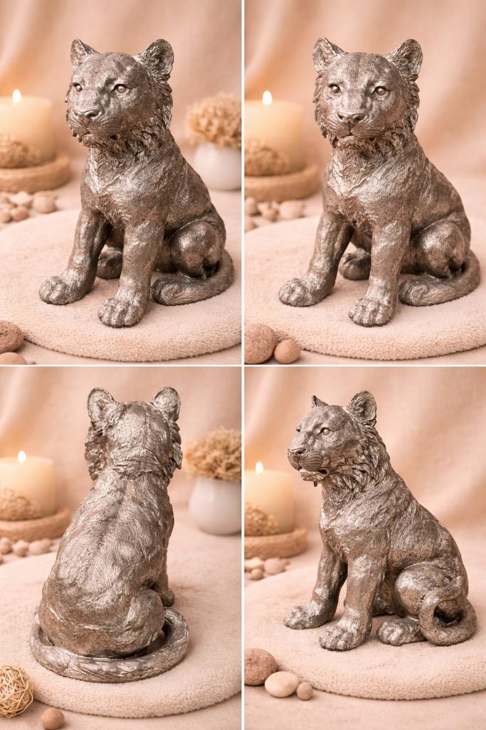 Groot goudkleurig tijger beeld, Verzamelen, Ophalen of Verzenden, Zo goed als nieuw, Dier