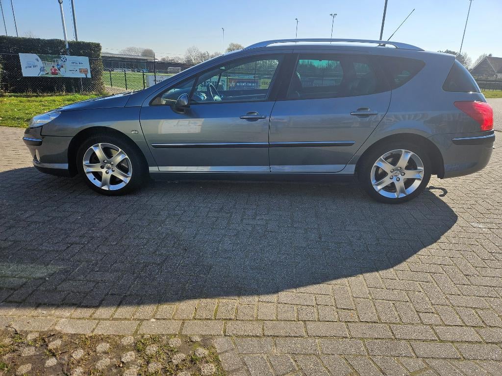 Peugeot 407 2.2 16V SW AUT 2006 Grijs APK tot 5-6-2027, Auto's, 4 cilinders, 1546 kg, 163 pk, Stationwagon