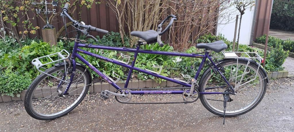 Tandem ouder-kind paars - Samen fietsen!, Gebruikt, Dawes, Ophalen of Verzenden, 47 tot 51 cm