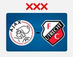 AJAX-UTRECHT, 2x tickets naast elkaar, TOPPLEKKEN!!!!!!!!!!!, Tickets en Kaartjes, Losse kaart, Twee personen, April