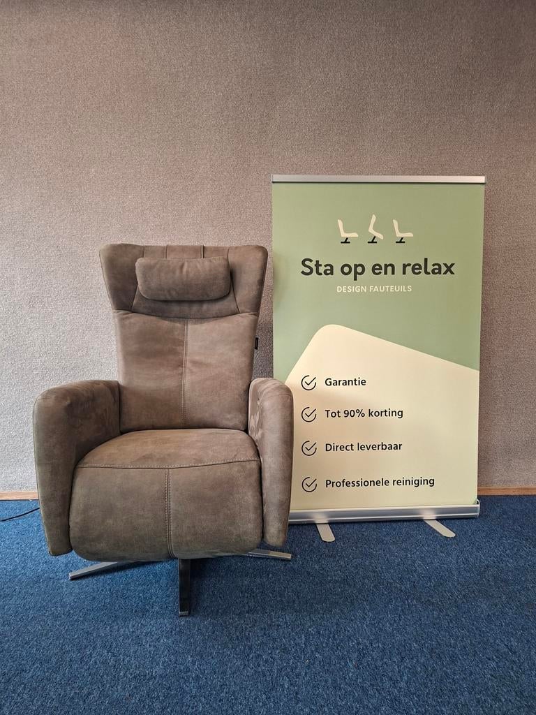 Sta op relax fauteuil velderhof Sorisso 1j oud extra luxe !, Minder dan 75 cm, Hoofdstraat 60 Schijndel, Ophalen of Verzenden