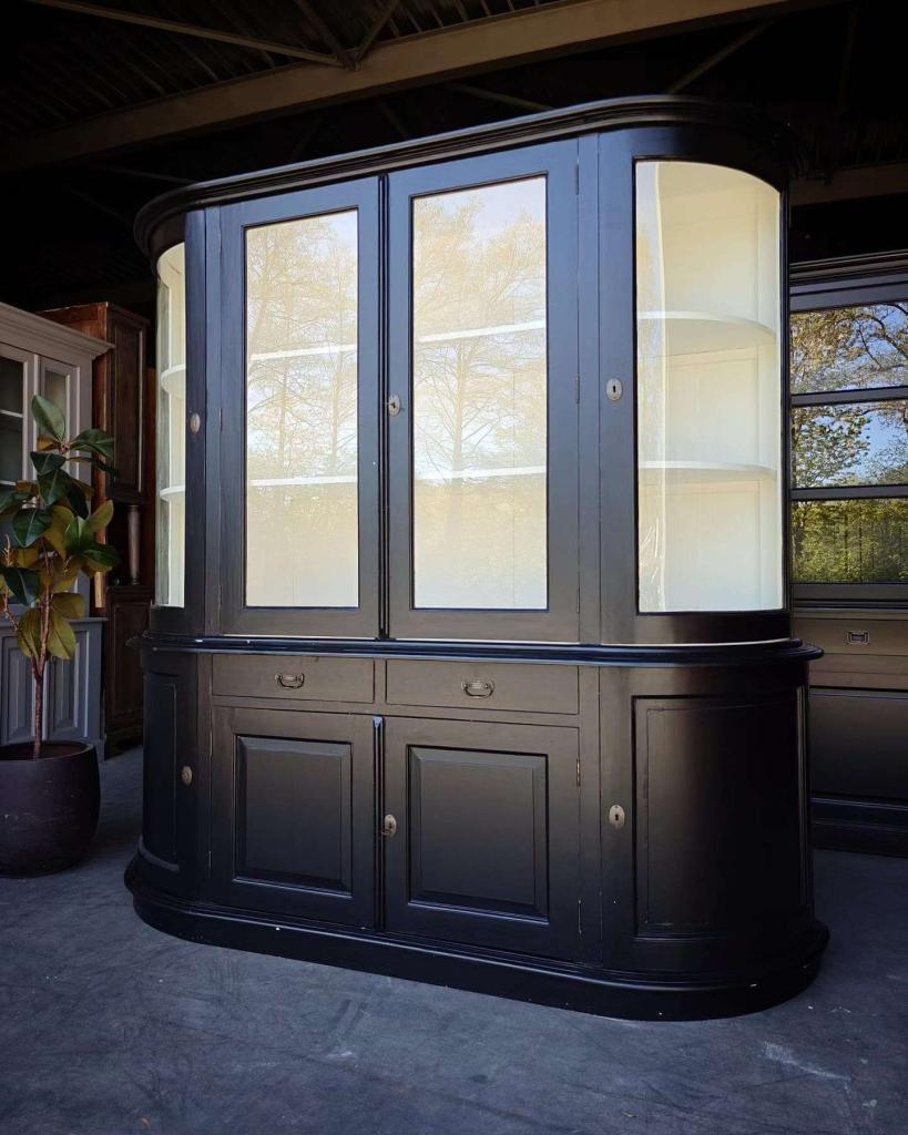 Prachtige halfronde winkelkast | Zwarte | Organische  #5847, Niet ingevuld, Met deur(en), 200 cm of meer, Niet ingevuld