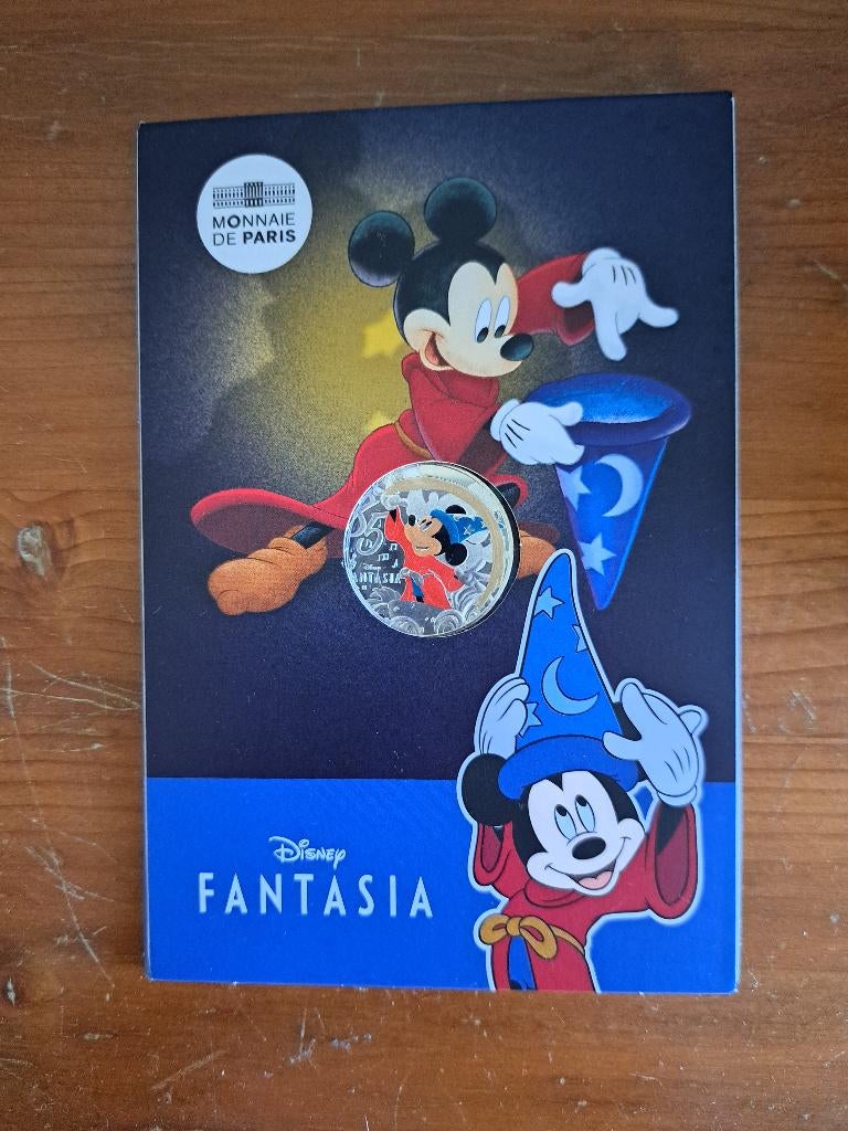 Disney Fantasia 85 Years Zilveren Mickey munt, Verzamelen, Disney, Ophalen of Verzenden, Mickey Mouse, Nieuw, Overige typen