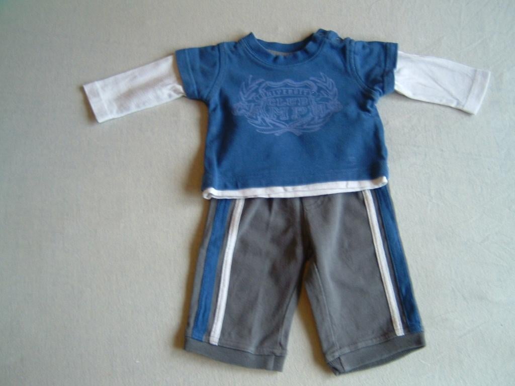 Sportief blauw met grijs pakje maat 62 Prenatal, Kinderen en Baby's, Babykleding | Maat 62, Ophalen, Zo goed als nieuw, Prenatal