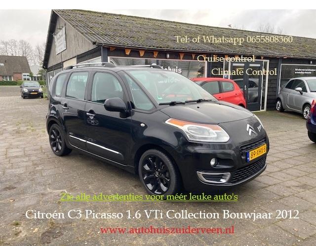 CITROEN C3 Picasso 1.6 VTi 120PK Collection Climate Cruise, Auto's, Citroën, Voorwielaandrijving, Euro 5, Stof, Gebruikt