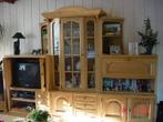 Blank eiken tv-vitrine-bar kast, Ophalen, Gebruikt, 200 cm of meer, Eikenhout