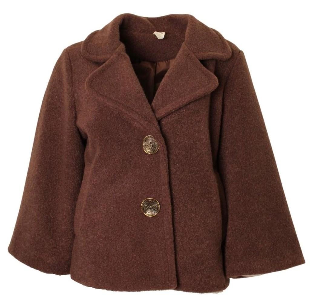 NIEUW! New Collection wol-look trenchcoat (tussen) jas bruin, Bruin, Verzenden, Nieuw, Maat 36 (S)