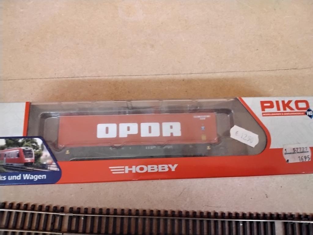 Piko container wagon set van 4 nieuw, Gelijkstroom, Nieuw, Wagon, Piko