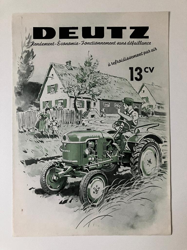 Deutz trekker tractor folder brochure, Ophalen of Verzenden, Gelezen
