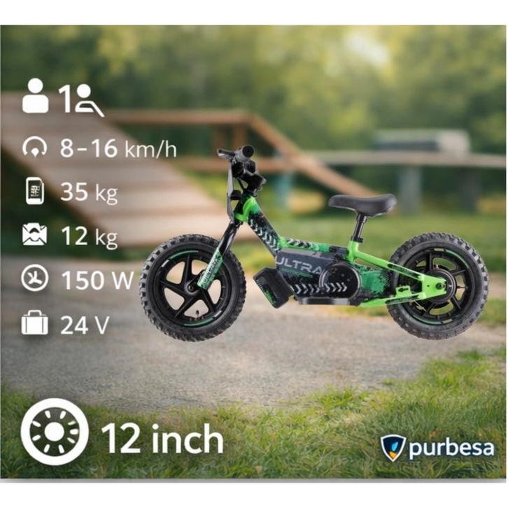 Elektrische Loopfiets Kind 12 & 16 Inch Motocross, Kinderen en Baby's, Speelgoed | Buiten | Accuvoertuigen, Nieuw, Ophalen of Verzenden