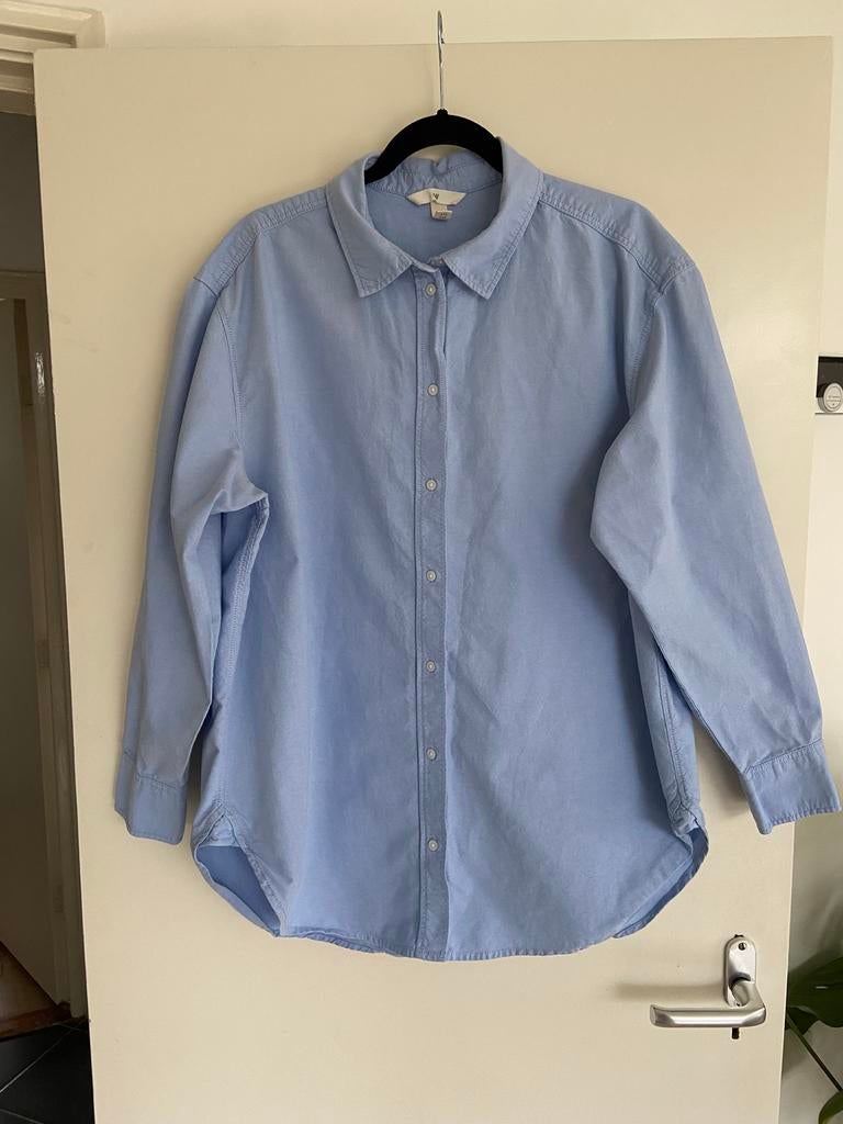 blauwe blouse, Kleding | Dames, Blouses en Tunieken, H&M, Maat 42/44 (L), Gedragen, Verzenden