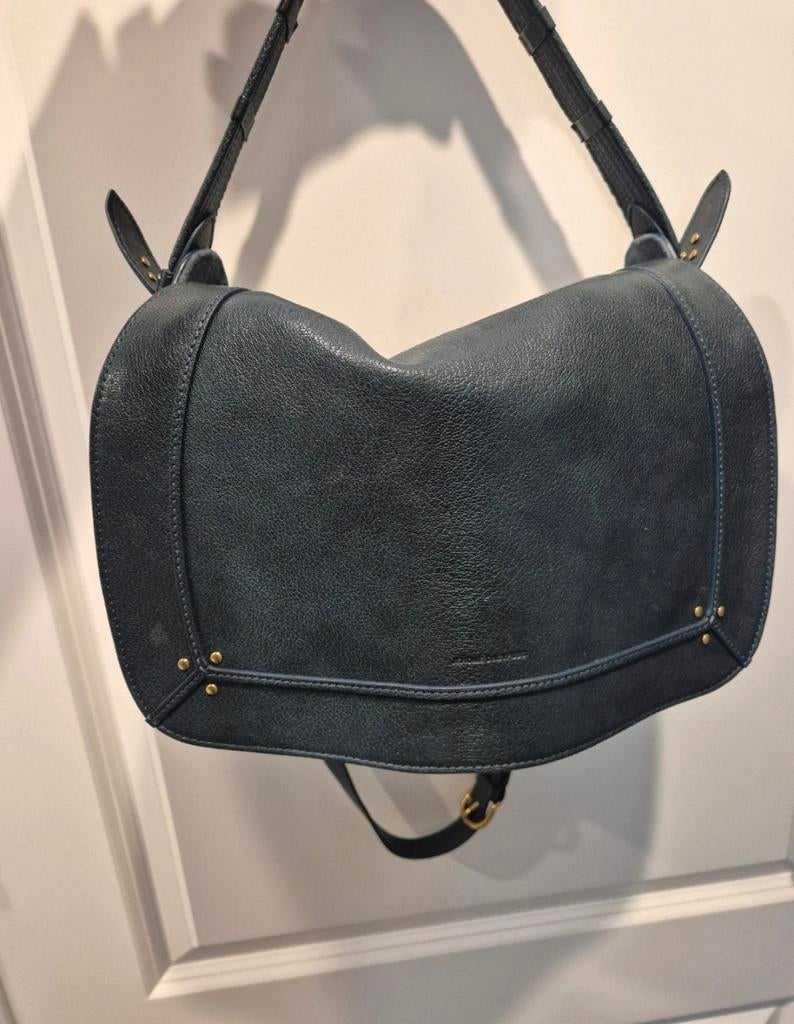 Jerome Dreyfuss Pepito M petrol kleur, Sieraden, Tassen en Uiterlijk, Tassen | Damestassen, Verzenden, Zo goed als nieuw, Handtas