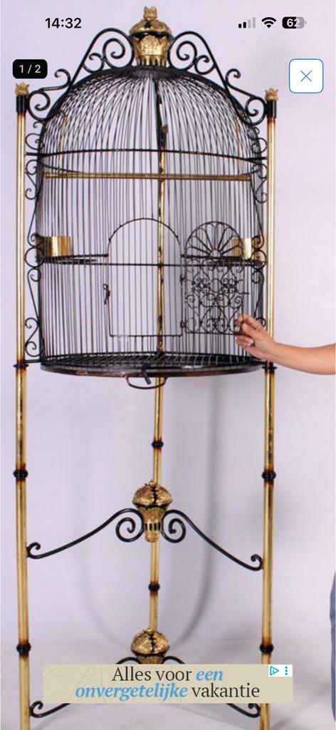 Franse vogelkooi, Dieren en Toebehoren, Ophalen of Verzenden, Zo goed als nieuw, Hout, Vogelkooi