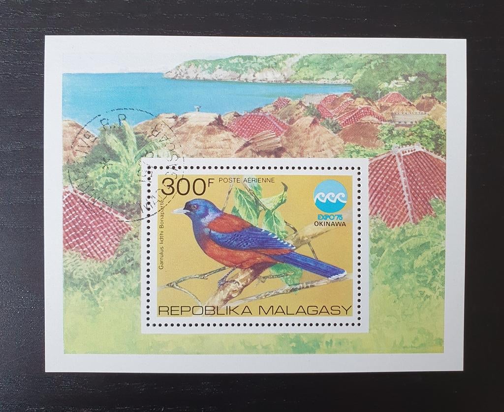 Madagaskar 1975 Vogels Michel blok 8 gestempeld, Verzenden, Gestempeld, Dier of Natuur