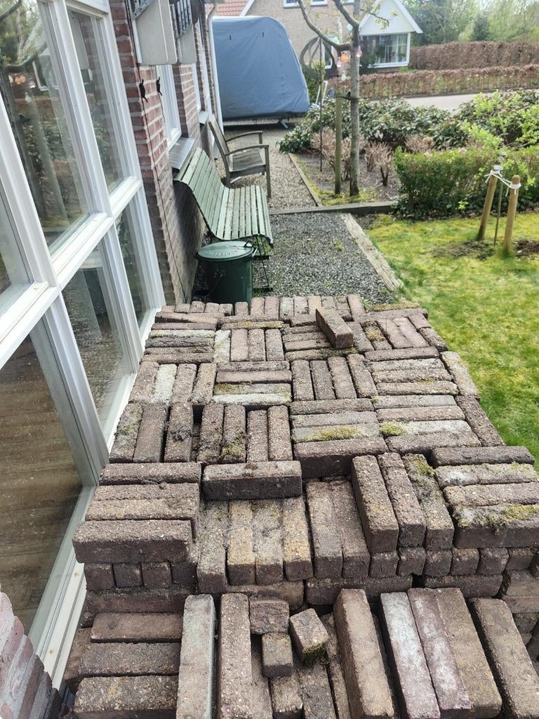 Waalformaat stenen gratis af te halen, Tuin en Terras, Tegels en Klinkers, Overige materialen, Gebruikt, Klinkers, Ophalen of Verzenden