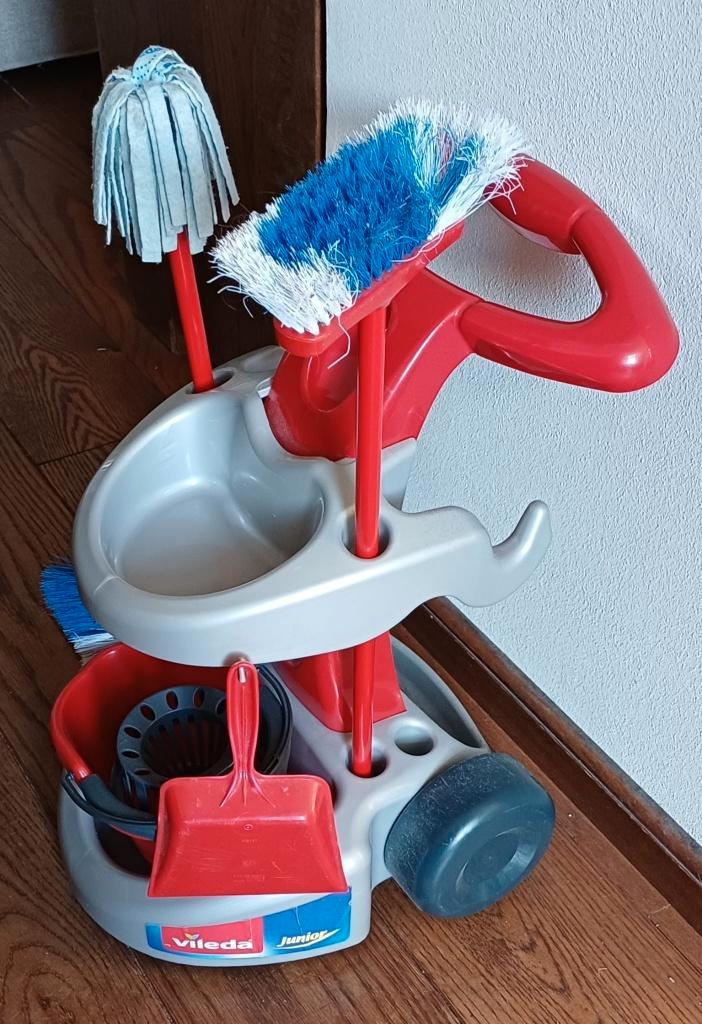 Vileda - (speel) schoonmaaktrolley, Kinderen en Baby's, Speelgoed | Educatief en Creatief, Zo goed als nieuw, Ophalen