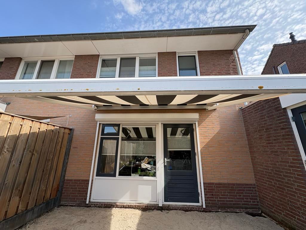 Elektrisch zonnescherm, Tuin en Terras, Zonneschermen, Ophalen, Gebruikt, Elektrisch, 250 cm tot 450 cm