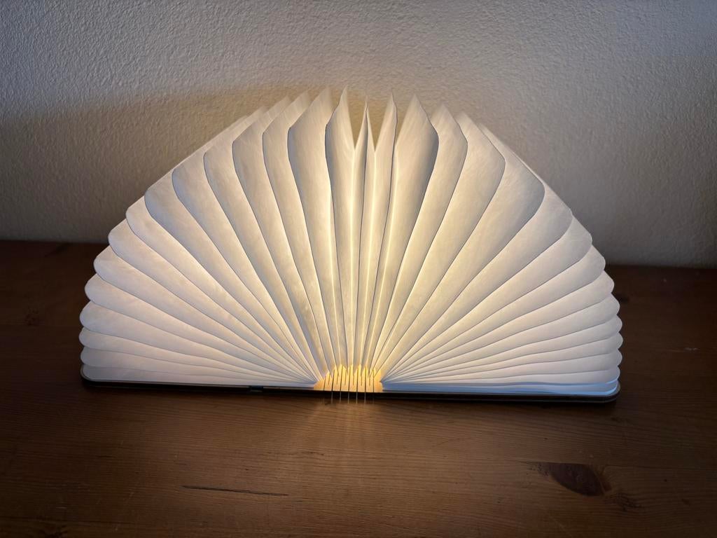 Led boeklamp- tafellamp in boekvorm, Ophalen of Verzenden, Zo goed als nieuw, Hout, Minder dan 50 cm