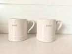Bastion Collection 2 'LOVE' mokken - Zo goed als nieuw, Keramiek, Ophalen of Verzenden, Zo goed als nieuw, Overige stijlen
